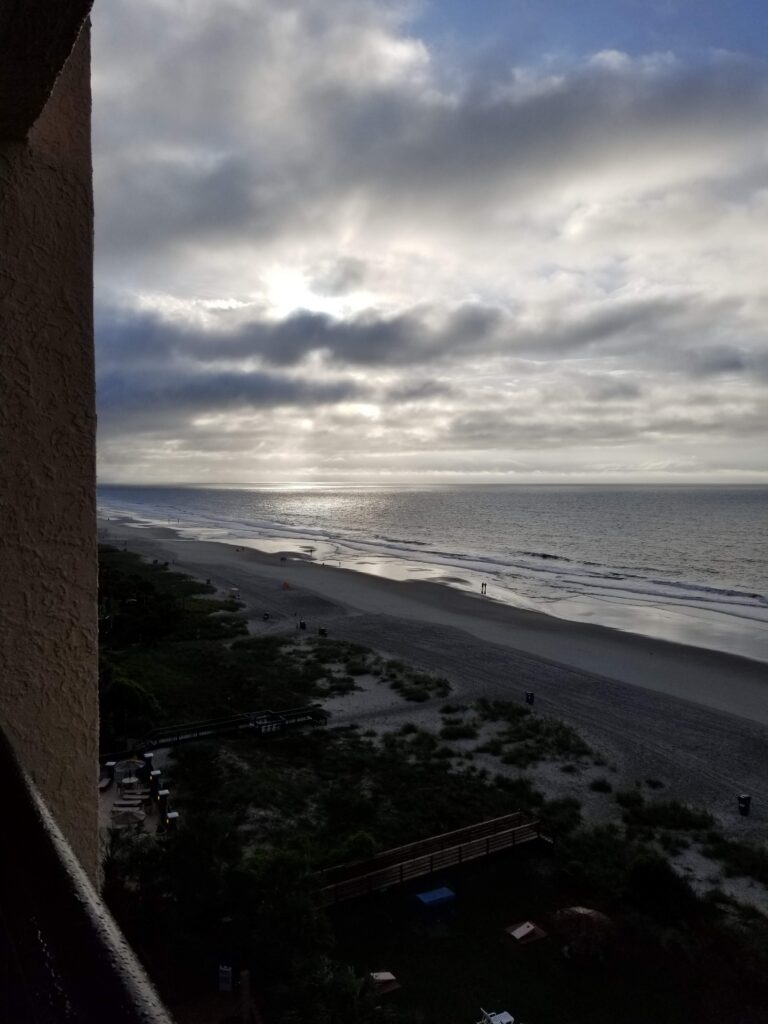 Sunrise over the beach at Myrtle Beach
