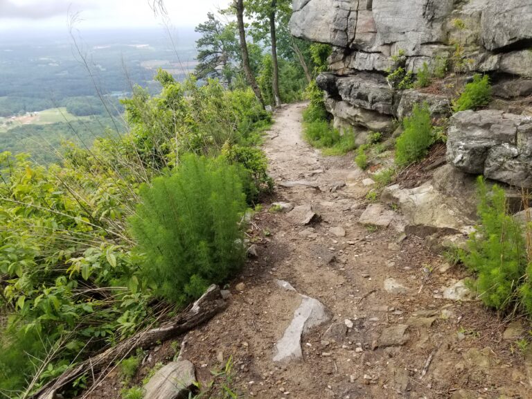 Rocky trail along the cliffs