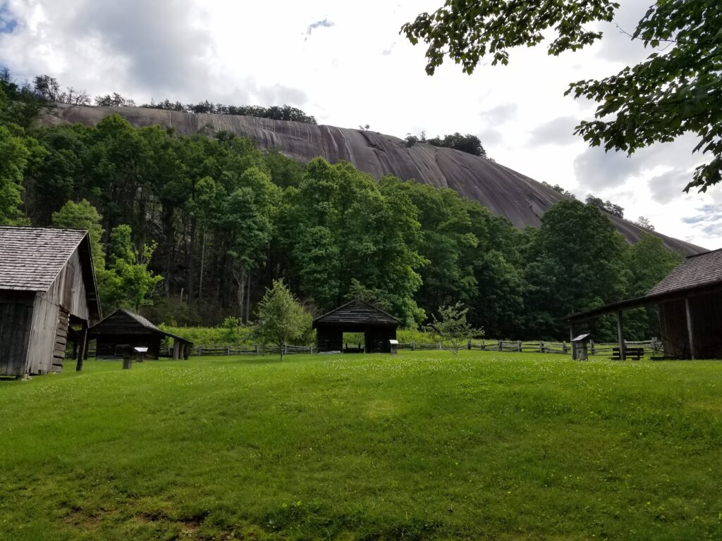 Stone Mountain dome above the meadow