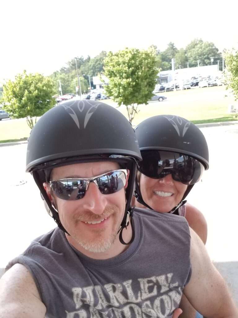 Helmet selfie