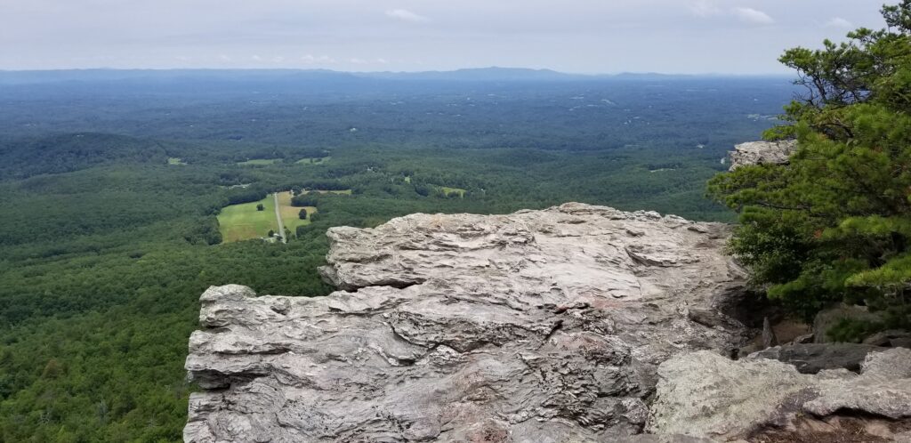 View from the rocks at the top of Hanging Rock