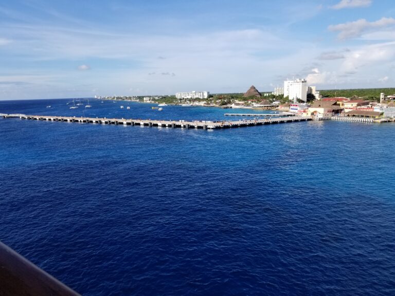 The cruise pier at Cozumel