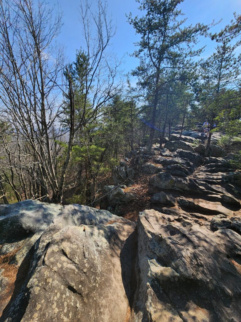 Rocky ridge near the top