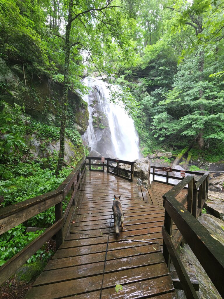 Viewing platform below High Shoals Falls