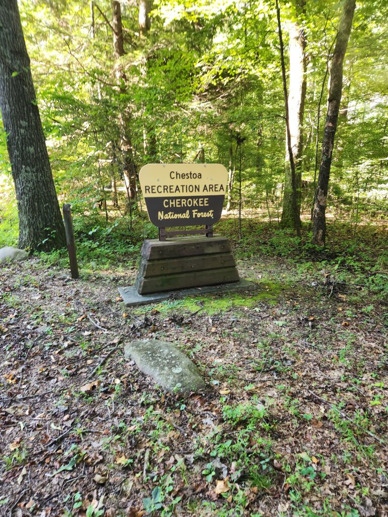 Chestoa Recreation Area sign