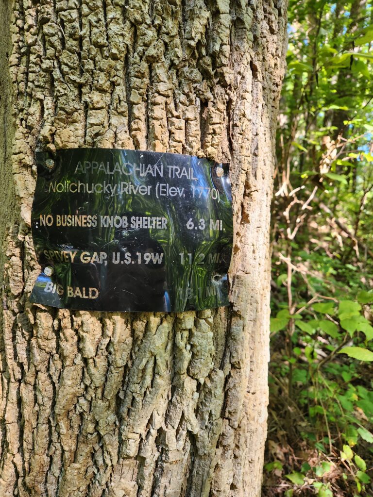 AT sign at the Nolichucky River