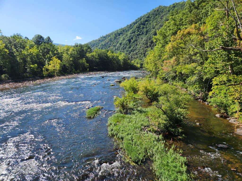The Nolichucky River from the bridge