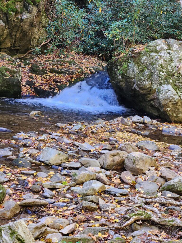 Cascade on Flint Creek in fall color