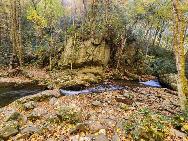 Rock face above Flint Creek