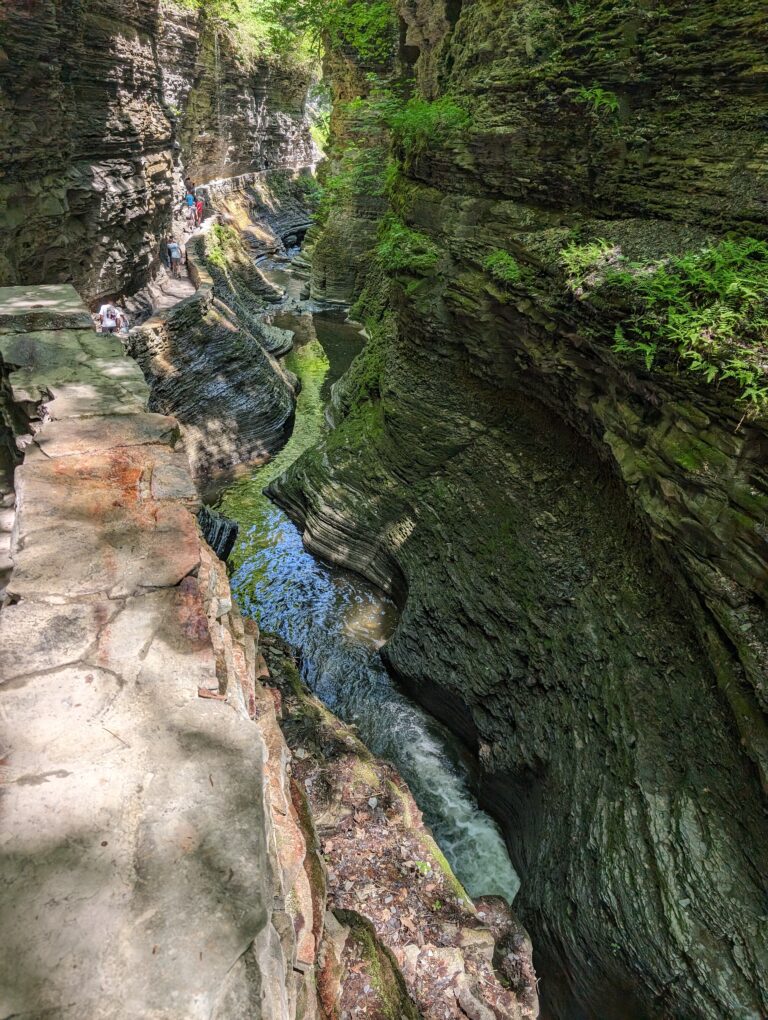 Narrow rock walls of the gorge
