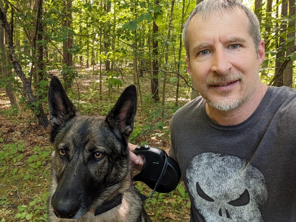 Selfie with our dog