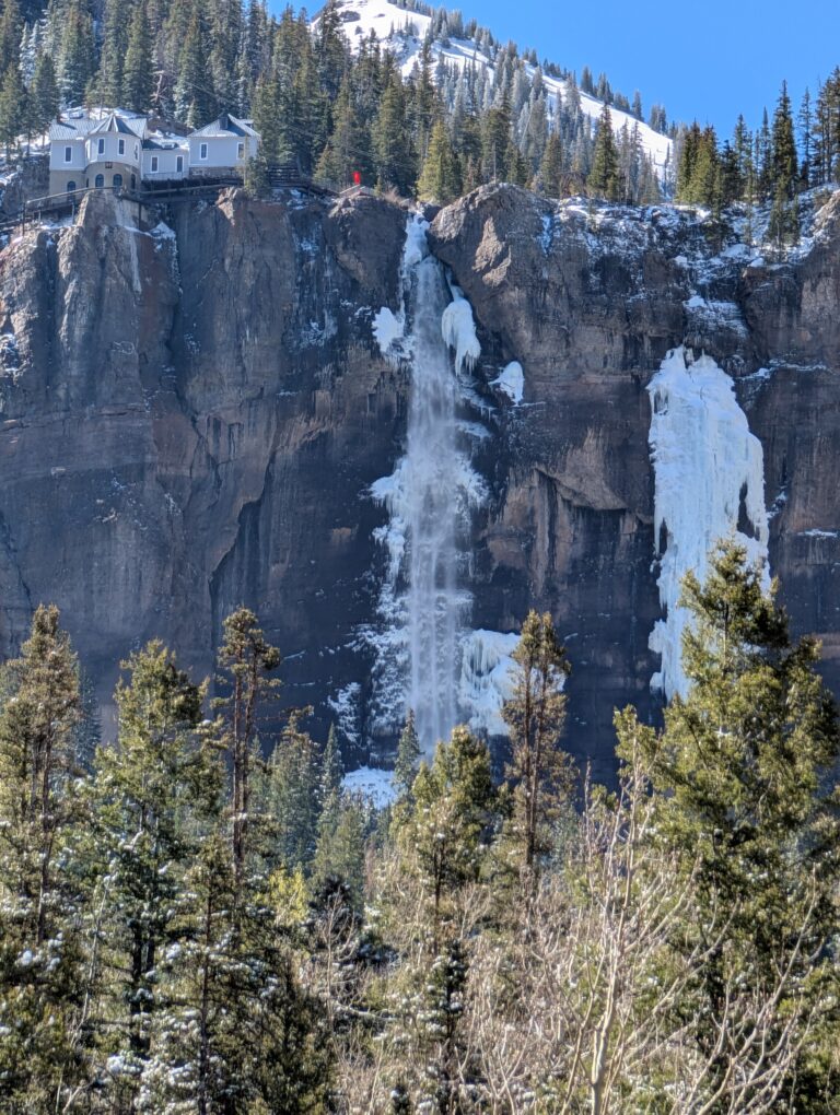 Bridal Veil Falls, partly frozen