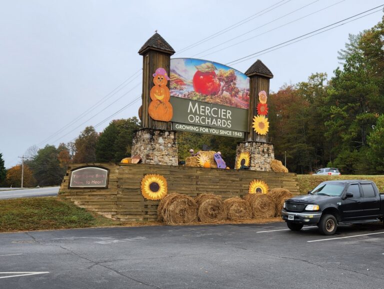 Mercier Orchards sign